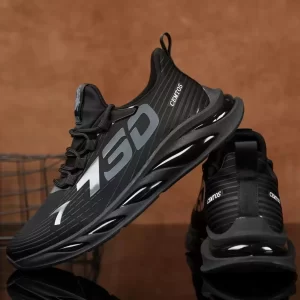 Men's shoes genuine mesh sneakers men's deodorant breathable lightweight soft sole flying woven summer running shoes 1