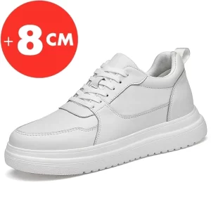 Men Sneakers Elevator Shoes Heightening Height Increase Insole 7-8CM High Heels Shoes Genuine Leather Sport Shoes Men Shoes 1
