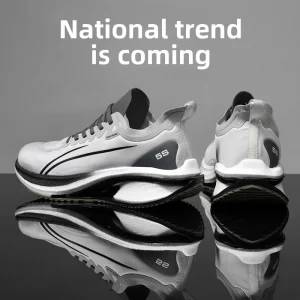 Men's Running Shoes Men's Summer Breathable Shock Absorbing Running Shoes Lightweight Height-raising Soft-soled Sneakers for Men 1